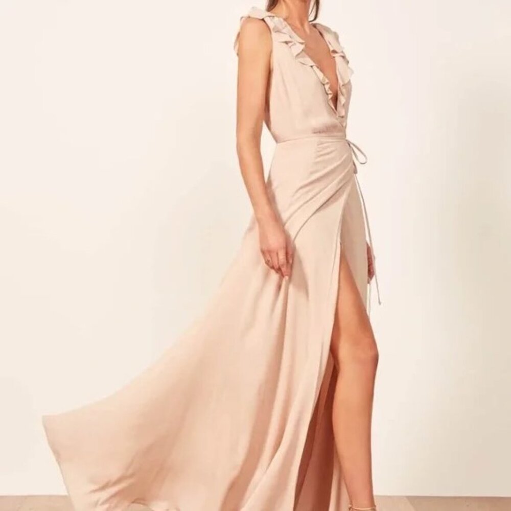 Reformation - NWT Peppermint Maxi Dress - Color Champagne - Size M